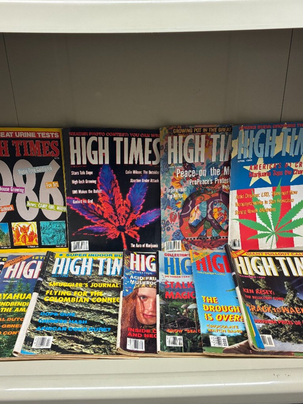 Vintage High Times Magazine Lot 1986 NEAR COMPLETE Cannabis Culture Retro